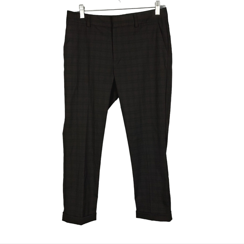 BANANA Republic Cuffed Flare Pants Plaid